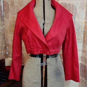 Collectif Red Cropped Jacket